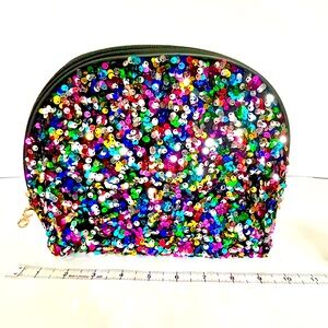 XOXO Multicolored Sequined Toiletry Bag with 2 travel size bottles 🔥